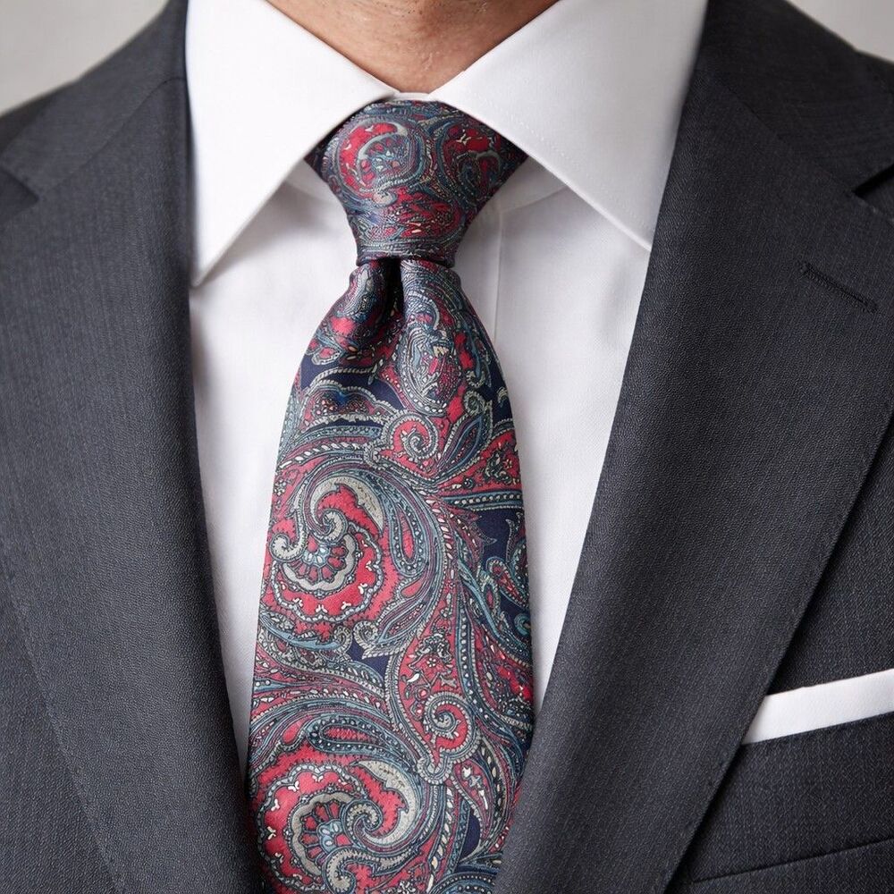 Tie 70s 80s 90s Y2K Mens Envoy Silk Floral Blue Red Beige 3.5 Wide 57 Long